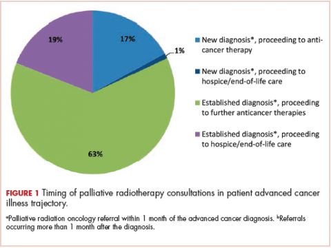 Figure 1 Timing of palliative radiotherapy consultations in patient advanced cancer illness trajectory